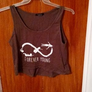 Dark green-brown crop top